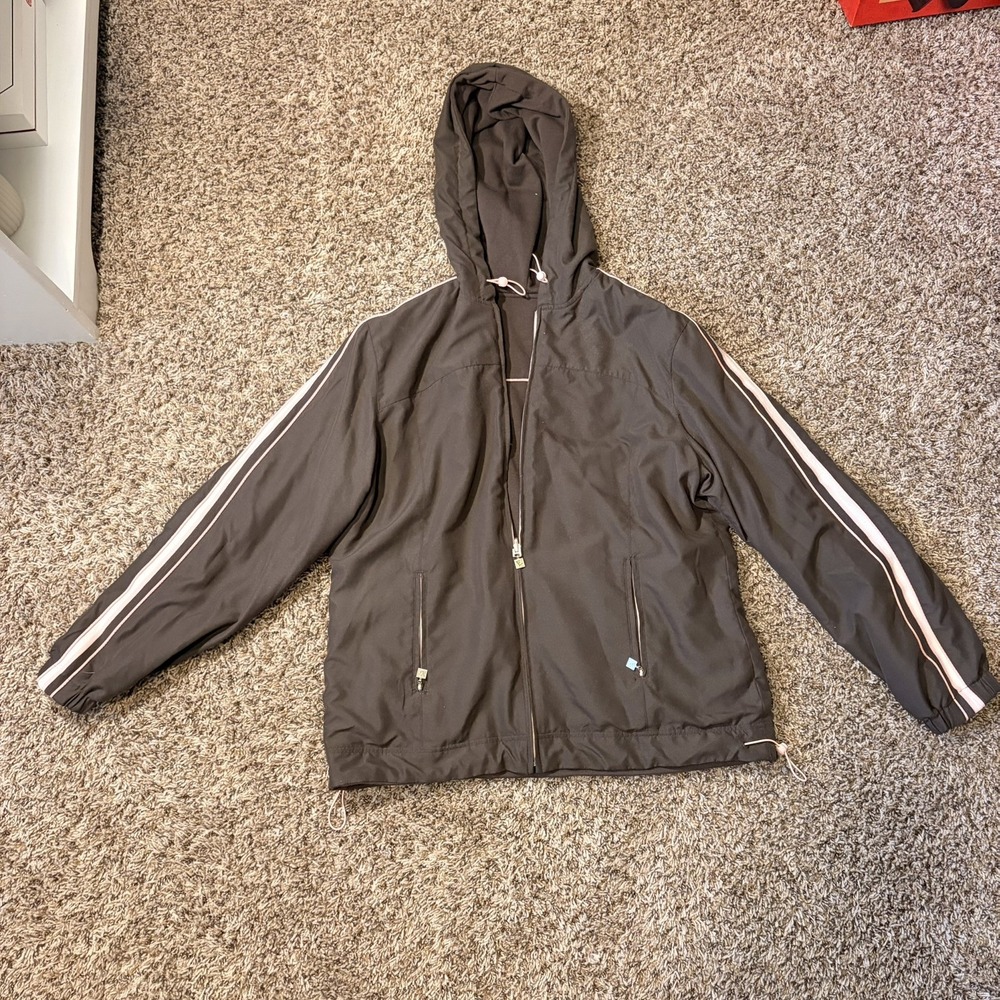 Y2K Everlast Reversible Hooded Jacket Women’s Large Brown/Pink Streetwear